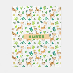 Safari Animals Kinderzimmer Niedlich Wildlife Kids Fleecedecke