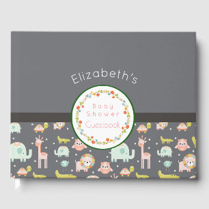 Safari Animals Muster Baby Dusche Gästebuch