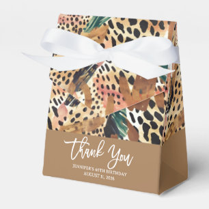 Safari Animals' Pelz Prints Patterns farbenfroh br Geschenkschachtel
