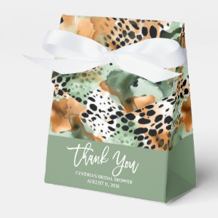 Safari Animals' Pelz Prints Patterns Green & Brown Geschenkschachtel