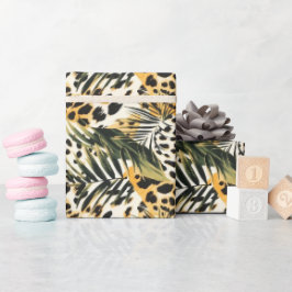 Safari Animals' Pelzdruckmuster Muster Exotic Boho Geschenkpapier