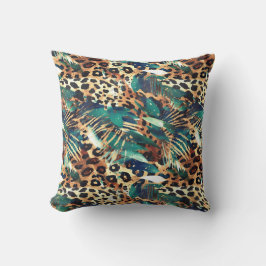 Safari Animals' Pelzdruckmuster Muster Exotic Mode Kissen