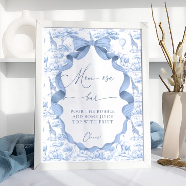 Safari Animals Toile de Jo Baby Shower Mama-osa Ba Poster (Von Creator hochgeladen)