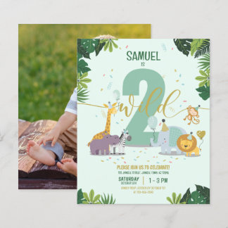 Safari Animals Two Wild Budget Foto Geburtstag