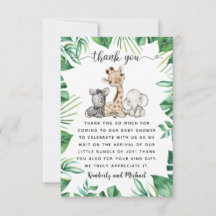 Safari Animals Watercolor Geburtstag | Babydusche
