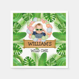 Safari Animals Wild Ein Geburtstag FOTO Serviette