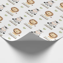 Safari Animals Wild One Wrapping Paper