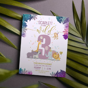 Safari Animals Young Wild & 3 Girl Budget Geburtst