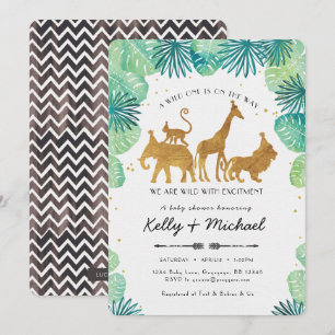 Safari Animaux Baby shower Invitation
