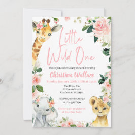 Safari Animaux Baby Shower Invitations pour les fi