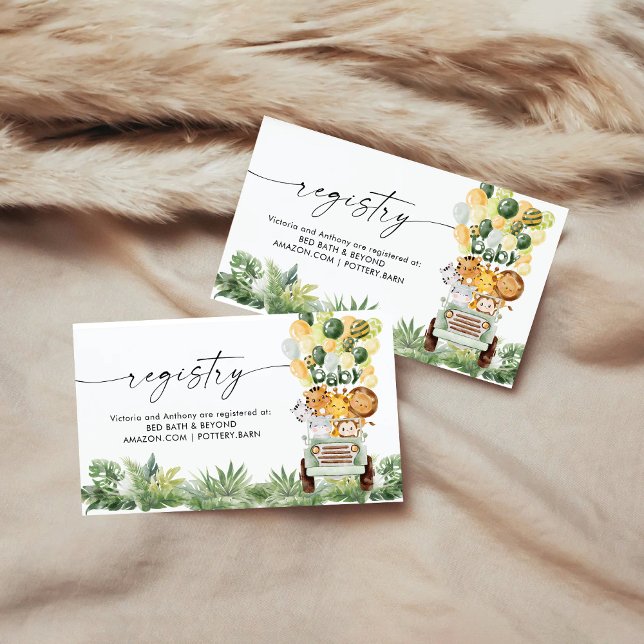 Safari Animaux Livres Registre Carte de fermeture (Créateur téléchargé)