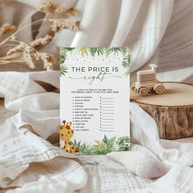 Safari Animes Das richtige Baby Duschspiel (Von Creator hochgeladen)