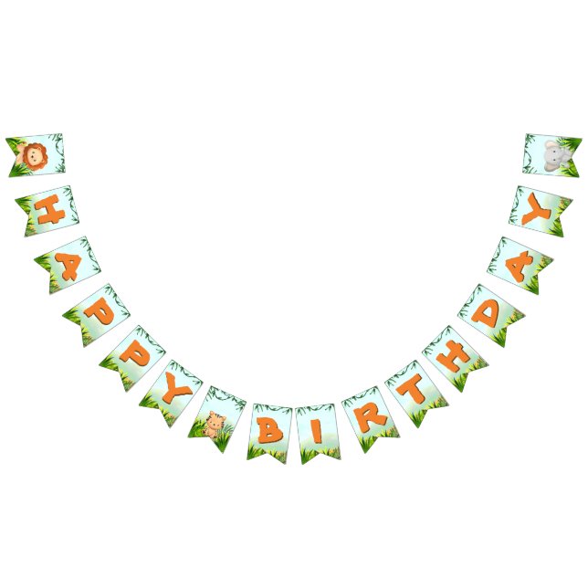 Safari Anniversaire bannière de la fête de l'anniv (Tout)
