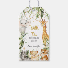 Safari Baby Animals Baby Dusche Geschenkanhänger