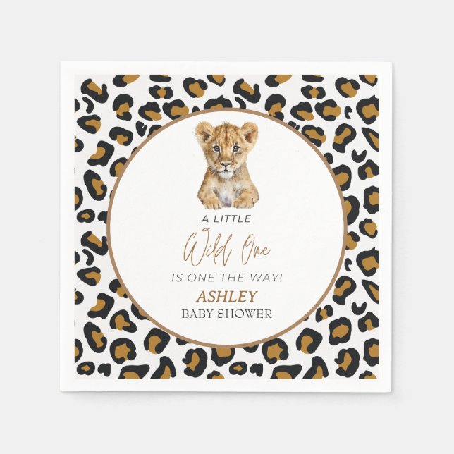 Safari Baby Animals Baby Dusche Serviette (Vorderseite)