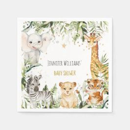 Safari Baby Animals Baby Dusche Serviette