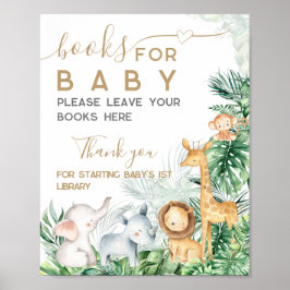Safari Baby Animals Baby Showbücher Poster