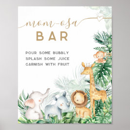 Safari Baby Animals Baby Shower Mama-osa-Bar Poster