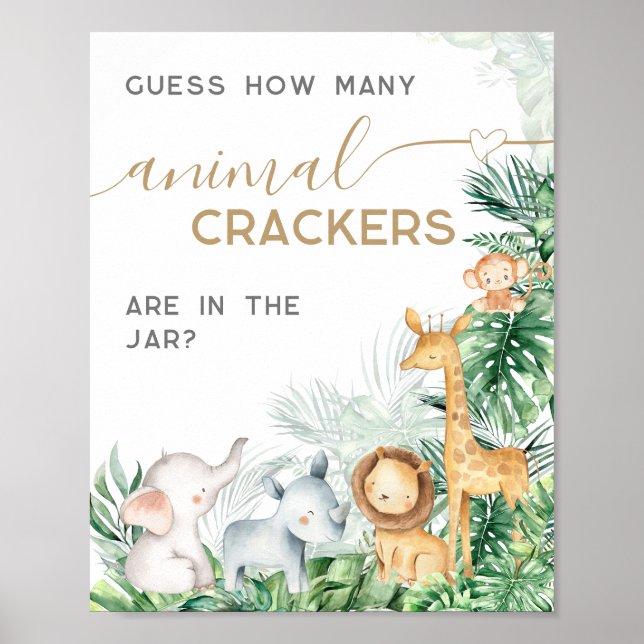 Safari Baby Animals Baby Showspiel Poster (Vorne)