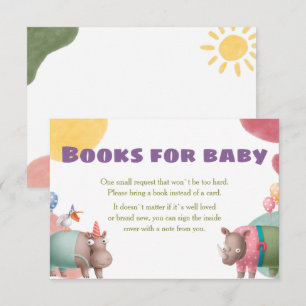 Safari Baby-Duschbücher für Babykarte Einladung