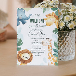 Safari Baby Dusche Einladung