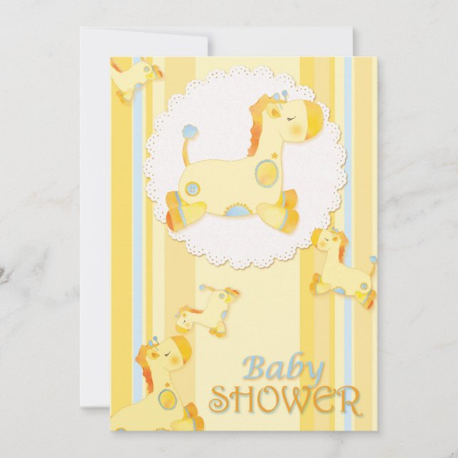 Safari Baby Giraffe Baby Dusche Einladung (Vorderseite)