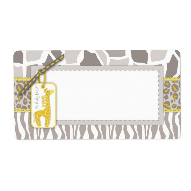 Safari Baby Name Tag B (Vorne)