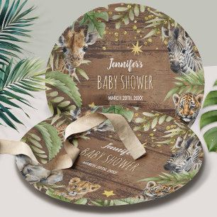 Safari-Baby-Party, Rustikale Dschungel-Party Pappteller