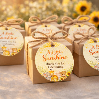 Safari-Baby-Party - Sonnenschein Geschenkanhänger