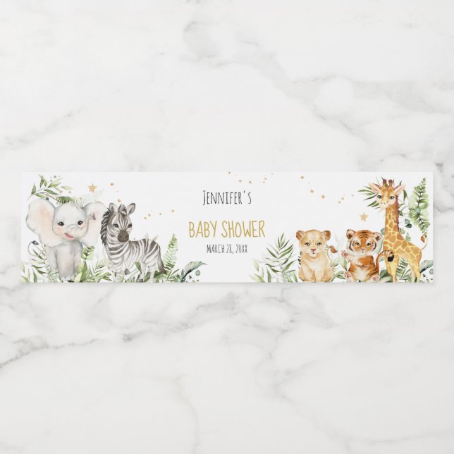 Safari Baby Shower (Einzelnes Label)