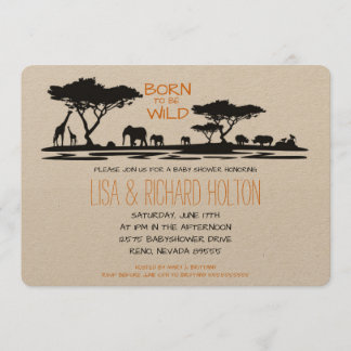 Safari Baby Shower Einladung