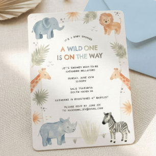 Safari-Baby-Shower-Einladung Junge Dschungel Einladung