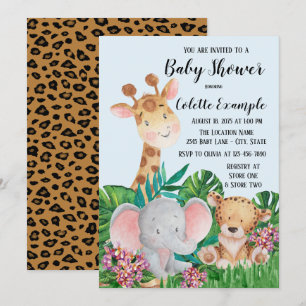 Safari Baby Shower Einladungen