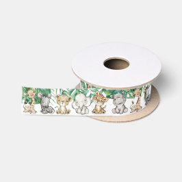 Safari Baby Shower I Birthday Animals Satinband