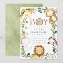 Safari Baby Shower Invitation