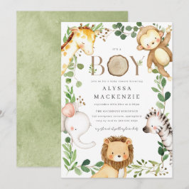 Safari Baby Shower Invitation Einladung