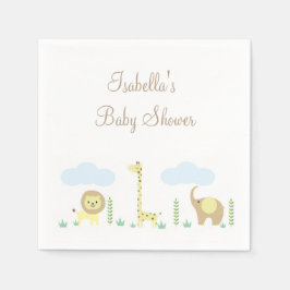 Safari Baby Shower Napkins Serviette