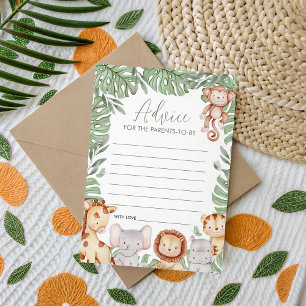 Safari-Baby-Shower-Ratgeberkarte Einladung