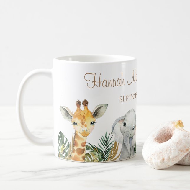 Safari Baby Shower Tasse Gastgeschenk (Mit Donut)