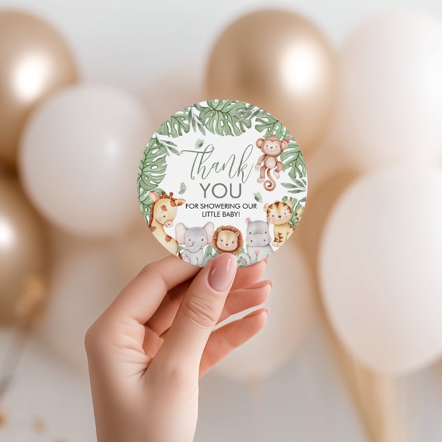 Safari Baby Shower Thank You Tag Geschenkanhänger (Von Creator hochgeladen)