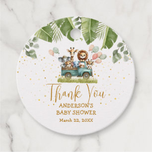 Safari Baby Shower Vielen Dank für Ihre Geschenke  Geschenkanhänger