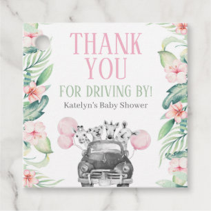 Safari Baby Shower Vielen Dank Geschenkanhänger