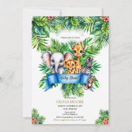 Safari Baby Shower Wild One ist unterwegs Einladung