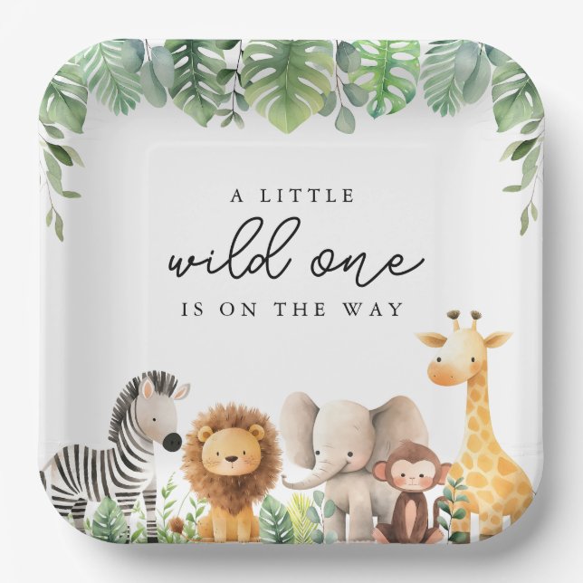 Safari Baby Showpaper Teller (Vorderseite)