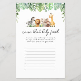 Safari Baby Showspiel - Name für Baby Food Flyer