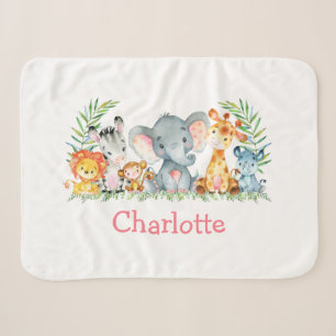 Safari-Baby-Tiere in Aquarell Sherpadecke