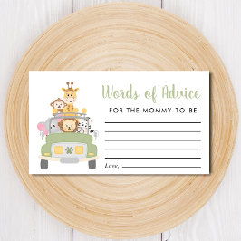 Safari Babydusche Hinweise Begleitkarte