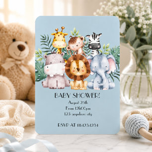 SAFARI-BABYSHOWER-EINLADUNG, DOWNLOADBAR EINLADUNG