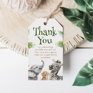 Safari-Babytier Süß Niedlich Wild Danke Geschenkanhänger