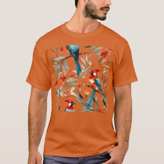 Safari Birds Watercolor Patterns lustig T-Shirt